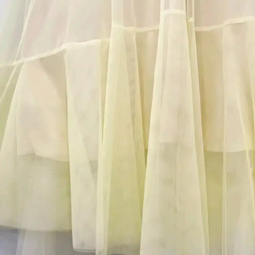[BUNJANG] O2nd Yellow Tulle Skirt / 오즈세컨 O2nd  샤 스커트 새상품
