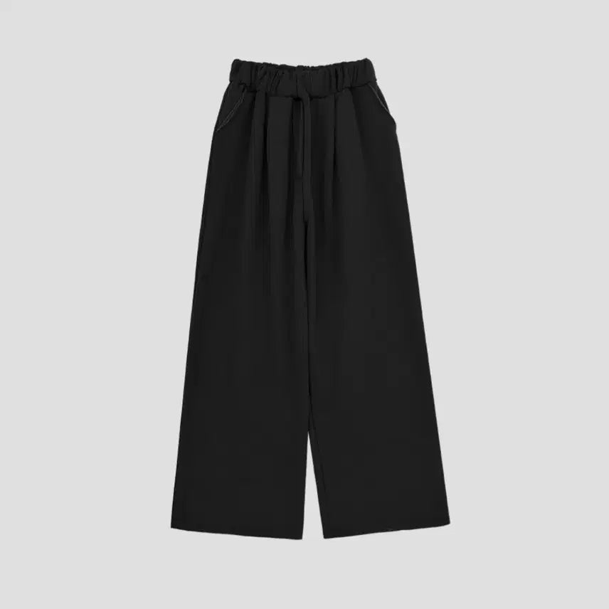[BUNJANG] Wide Banding Pants (Black) / 기모 와이드 밴딩 팬츠 (블랙) 미착용