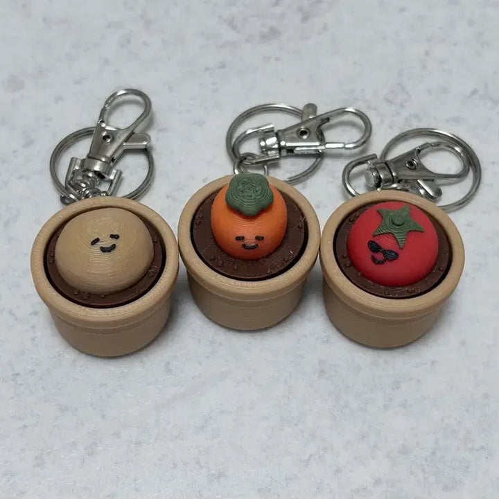[BUNJANG] Keycap Keyring / 감자 당근 양파 화분 클리커 클릭커 키캡 키링