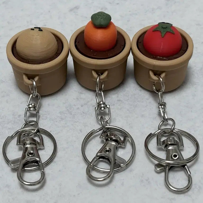 [BUNJANG] Keycap Keyring / 감자 당근 양파 화분 클리커 클릭커 키캡 키링