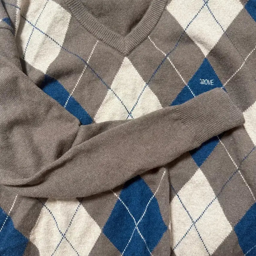 [BUNJANG] Groove Argyle Knit / 그로브 아가일 니트