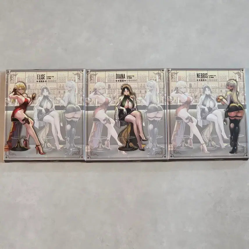 [BUNJANG] BrownDust2 Whiskey Tales Acrylic Stand & Coaster Bundle Set / 브라운더스트2 위스키테일즈 콜라보 아크릴 스탠드, 코스터 세트 일괄