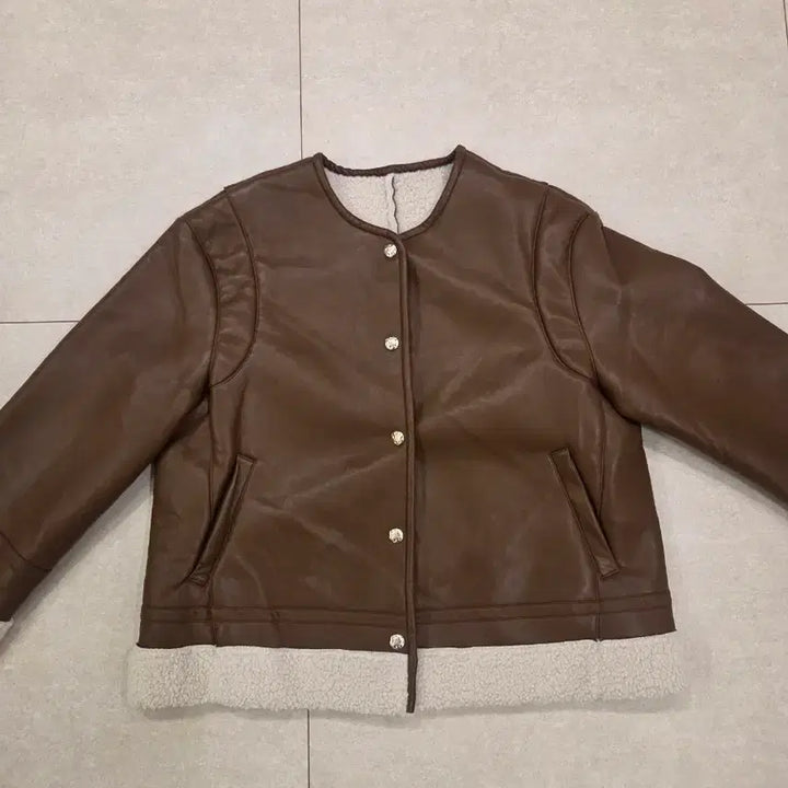 [BUNJANG] Brown Musatang Jacket / 브라운 무스탕 자켓