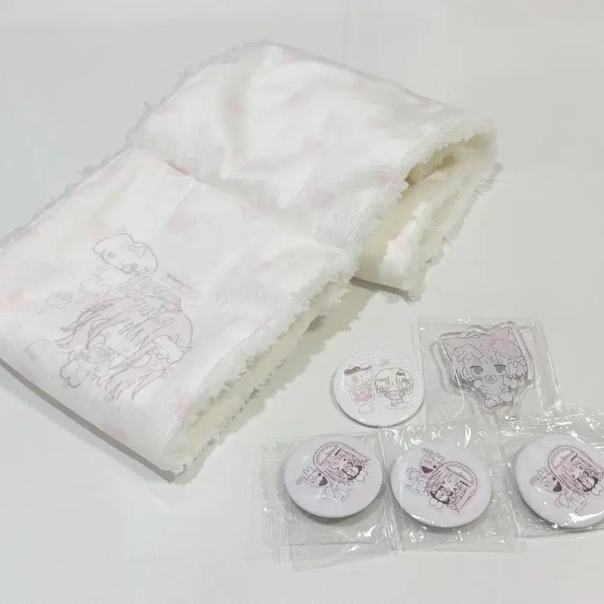 [BUNJANG] Fansia Atelier Six9w Scarf + Special Edition Can Badge / 연두님 six9w 목도리 팬시아뜰리에 + 특전 캔뱃지