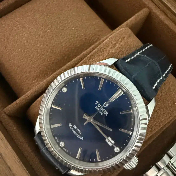 [BUNJANG] Tudor Style 12510 38mm Blue Dial Diamond Version Watch / 튜더 스타일 12510 38mm  다이아 버전. 청판