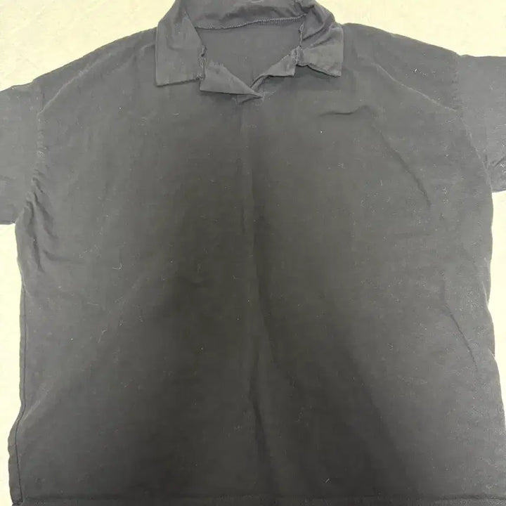 [BUNJANG] Black Collar Short Sleeve T-shirt / 블랙 카라 반팔티