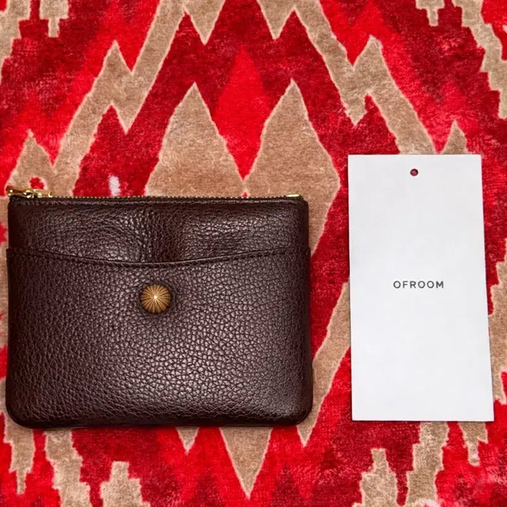 [BUNJANG] Vintage Leather Card Wallet / 소가죽 빈티지 리벳 카드지갑 지갑 미니클러치