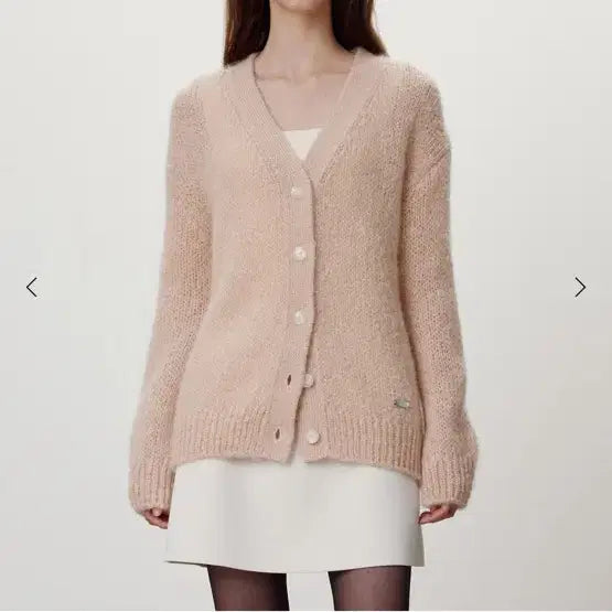 [BUNJANG] SIE Hailey Mohair Cardigan - Powder Pink / SIE 시에 헤일리 모헤어 가디건 파우더핑크