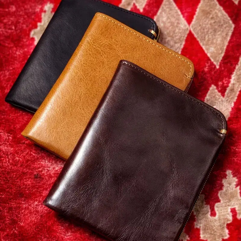 [BUNJANG] Leather Card Wallet / 소가죽 에이징 가죽지갑 카드지갑  남자지갑