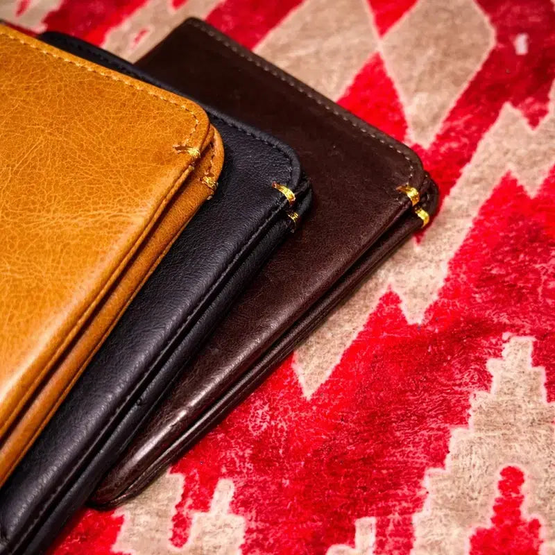 [BUNJANG] Leather Card Wallet / 소가죽 에이징 가죽지갑 카드지갑  남자지갑