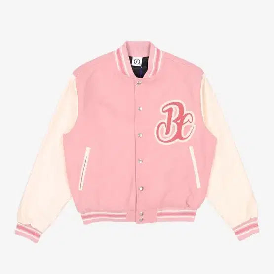 [BUNJANG] BonChamps Heart Logo Varsity Jacket Pink / 원가169000원 | 무신사 본챔스 하트 로고 바시티 자켓 핑크
