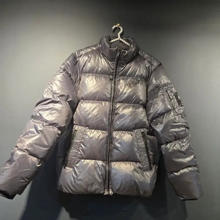[BUNJANG] BOB Metallic Puffer Jacket / BOB 메탈릭 광택 푸퍼 패딩 점퍼