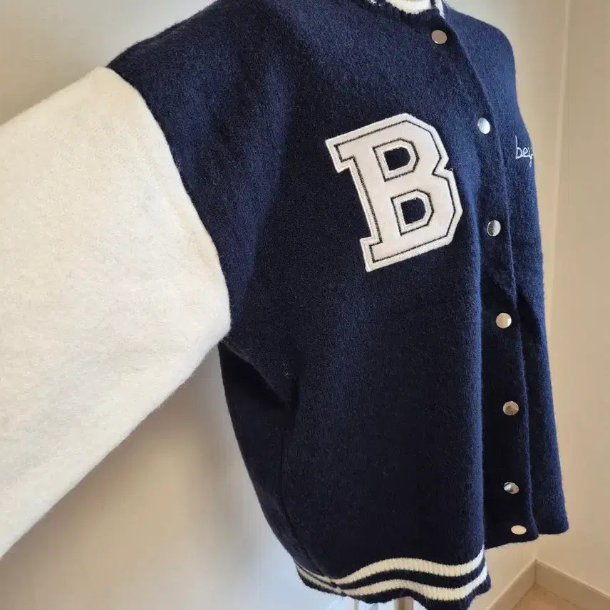 [BUNJANG] Knit Color Block Baseball Jacket / 니트 배색 야구 점퍼 쟈켓 택가 59900원