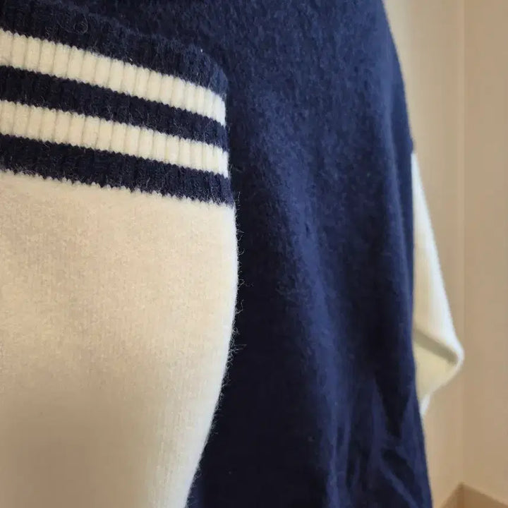 [BUNJANG] Knit Color Block Baseball Jacket / 니트 배색 야구 점퍼 쟈켓 택가 59900원
