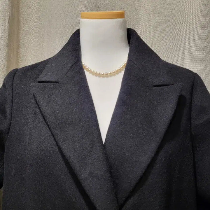 [BUNJANG] Long Coat Outerwear / 택포#새상품 여성 롱코트 아우터 블랙 검정 버튼 자켓 V