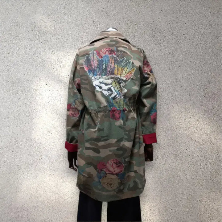 [BUNJANG] Unique Camouflage Patchwork Field Jacket / 유니크 야상