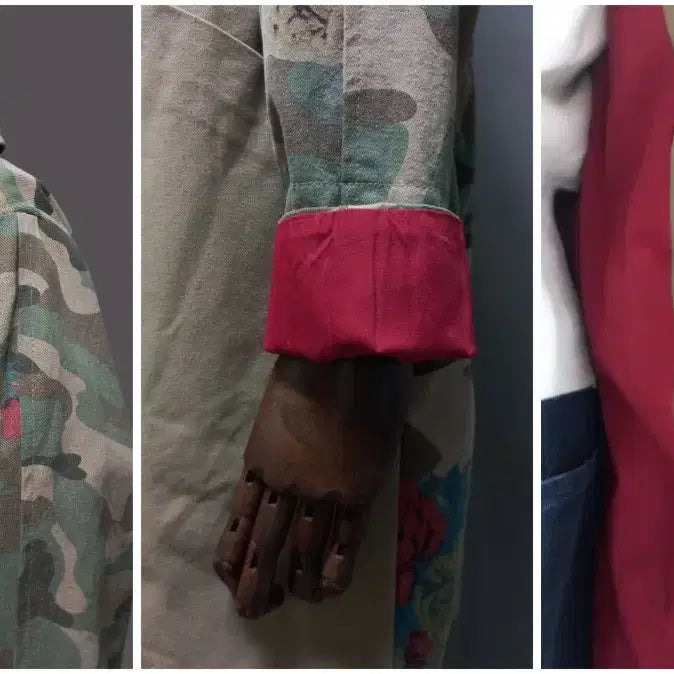 [BUNJANG] Unique Camouflage Patchwork Field Jacket / 유니크 야상