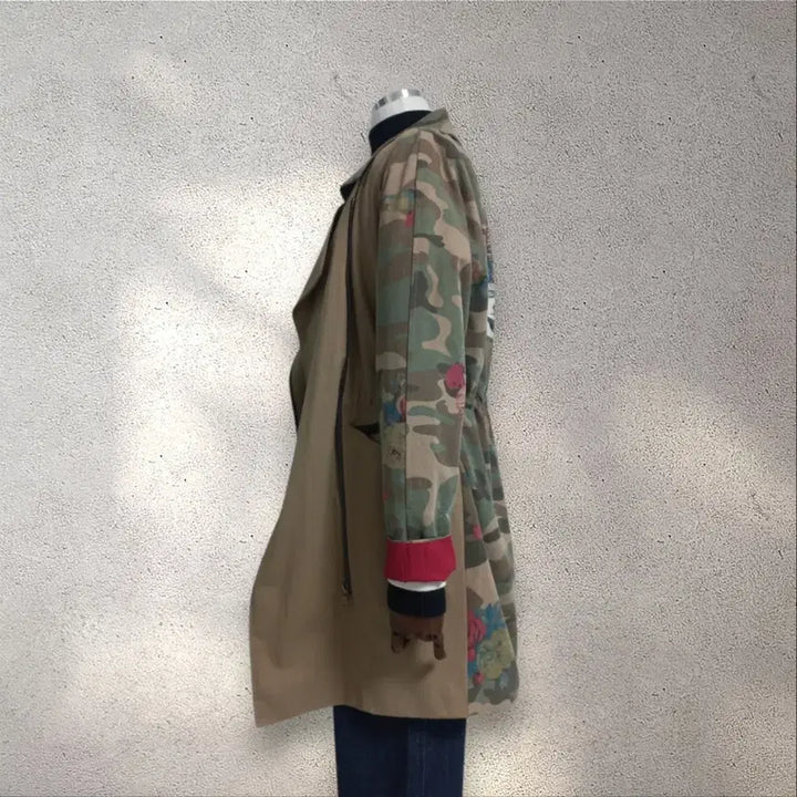 [BUNJANG] Unique Camouflage Patchwork Field Jacket / 유니크 야상