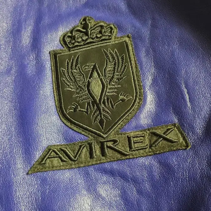 [BUNJANG] AVIREX LTD Leather Blouson Jacket Black/Blue / AVIREX 아비렉스 LTD 가죽 블루종 자켓 블랙/블루