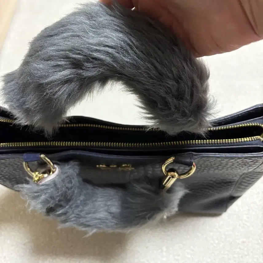 [BUNJANG] Ricky Rosetta Navy Crocodile Leather Tote Bag / 리키 로제타 소가죽 네이비 악어 토트백