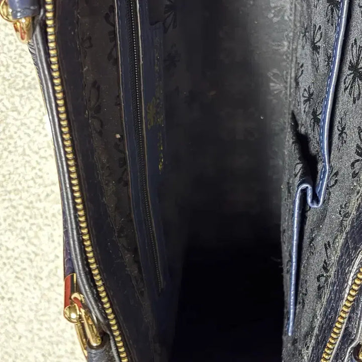 [BUNJANG] Ricky Rosetta Navy Crocodile Leather Tote Bag / 리키 로제타 소가죽 네이비 악어 토트백
