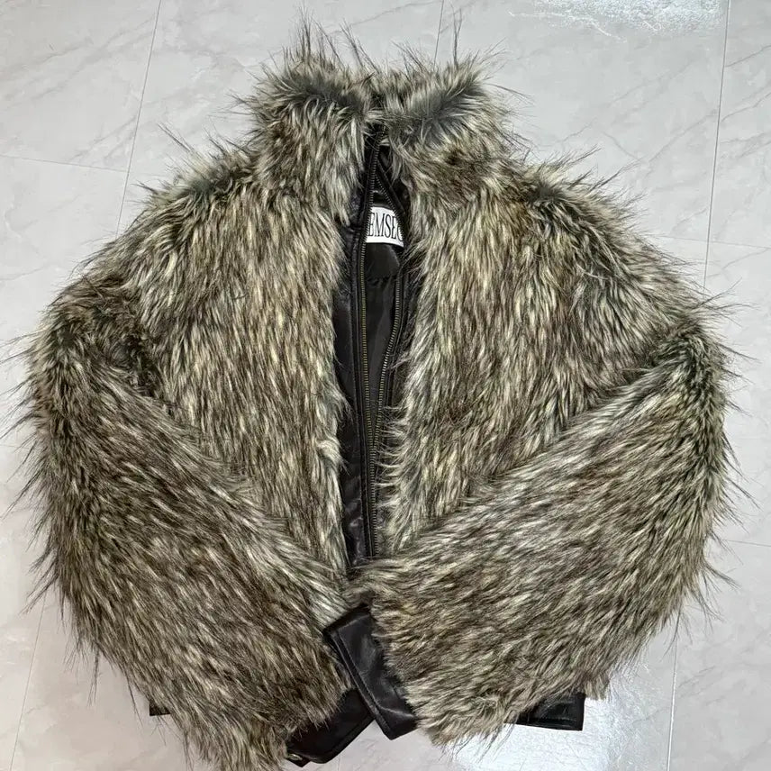 [BUNJANG] Bohemian Seoul High Neck Two-Way Fur Jacket / 보헤미안서울 하이넥 투웨이 퍼자켓 브라운