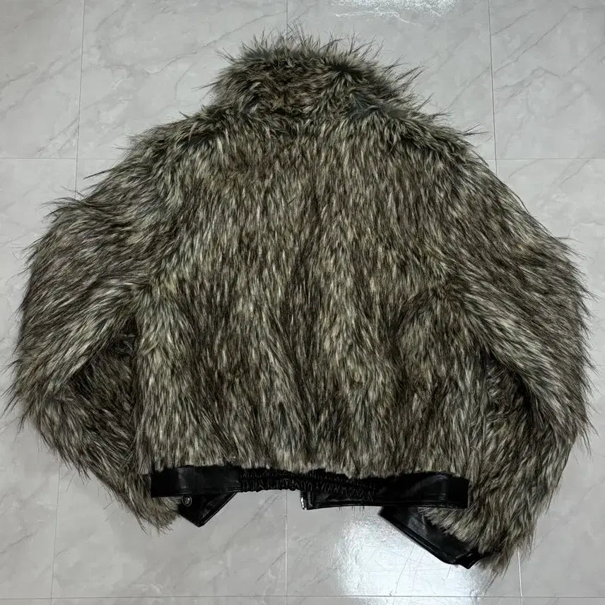 [BUNJANG] Bohemian Seoul High Neck Two-Way Fur Jacket / 보헤미안서울 하이넥 투웨이 퍼자켓 브라운