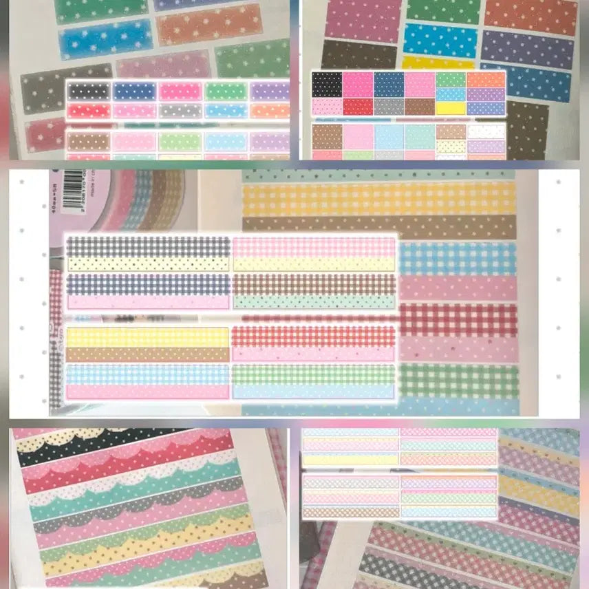 [BUNJANG] The Glint Kiss Cut 5-Piece Masking Tape 1 Pattern / 더글린트 키스컷 5종 마테띵 1패턴