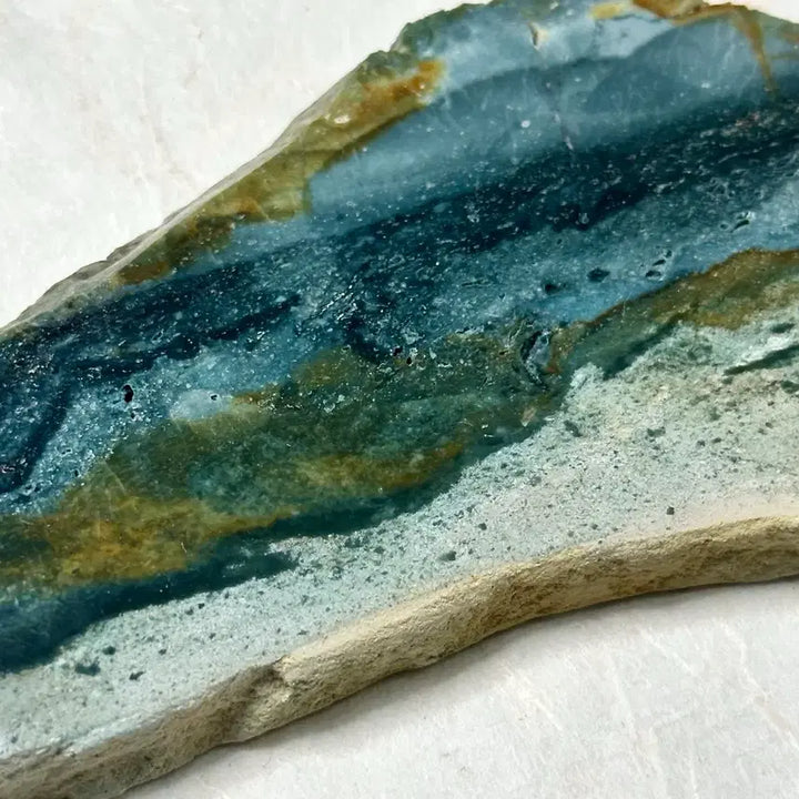 [BUNJANG] Jasper Ocean View Slice / 모래언덕 너머 바다가 보이는 벽옥 슬라이스