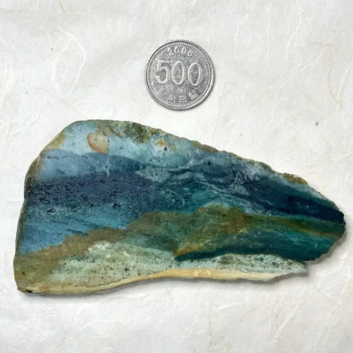 [BUNJANG] Jasper Ocean View Slice / 모래언덕 너머 바다가 보이는 벽옥 슬라이스