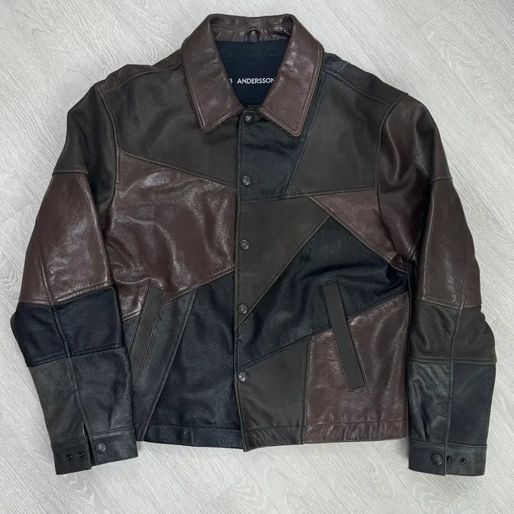 [BUNJANG] Andersson Bell Patchwork Leather Jacket / 앤더슨벨 PATCHWORK LEATHER JACKET