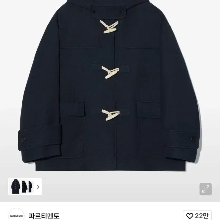 [BUNJANG] Partimento Navy Duffle Coat / L) 파르티멘토 더플 코트 네이비