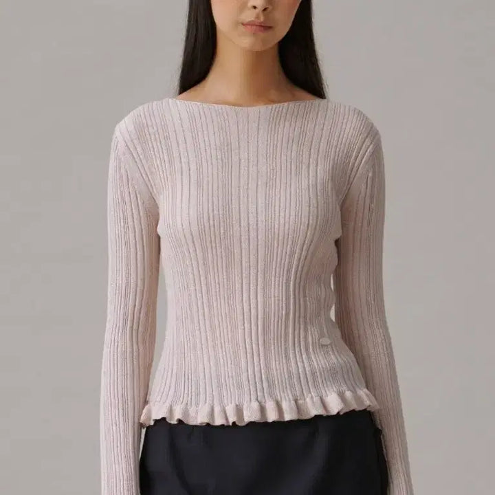 [BUNJANG] Tudomant Pink Boat Neck Knit Sweater / *택달린 새상품)튜드먼트 핑크 보트넥 니트