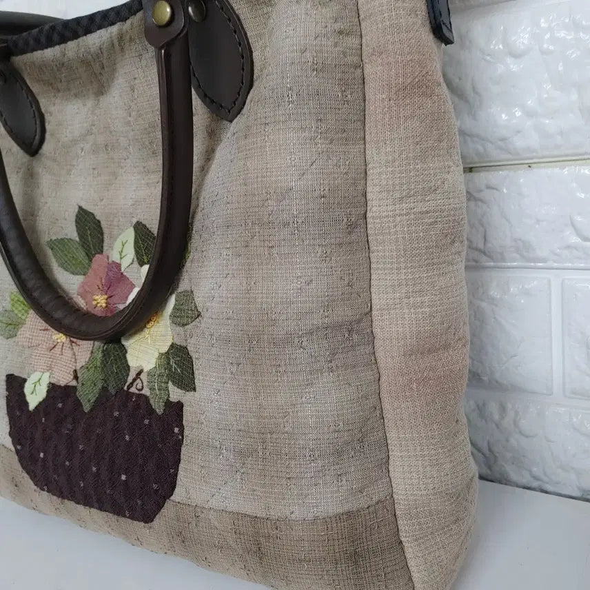 [BUNJANG] Handmade Flower Pot Big Bag / 퀼트 핸드메이드 꽃화분 빅백