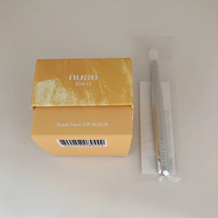 [BUNJANG] Nuse Sunset Mango Lip Scrub Set / 누즈 씨앗 케어 립 스크럽 01 선셋망고