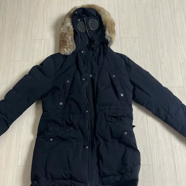 [BUNJANG] CP Company Goggle Padded Jacket Black / 씨피컴퍼니 고글 패딩 블랙