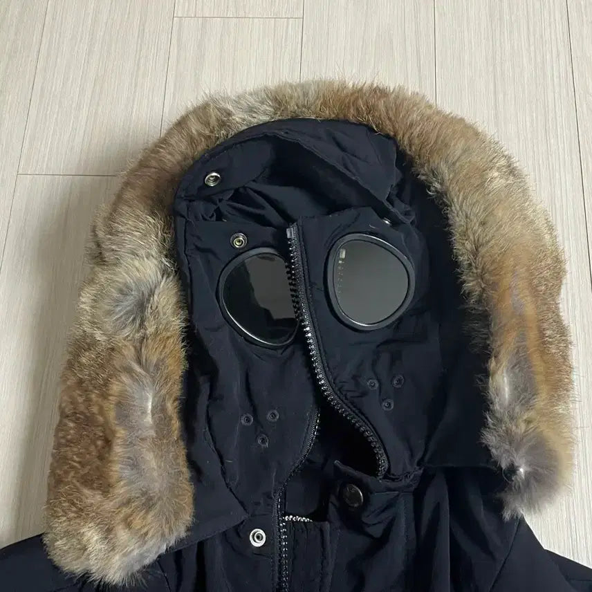 [BUNJANG] CP Company Goggle Padded Jacket Black / 씨피컴퍼니 고글 패딩 블랙