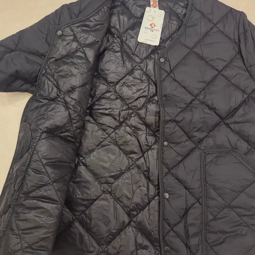 [BUNJANG] Unbranded Black Quilted Short Sleeve Jacket / [새상품]블랙 퀼팅 반팔 자켓