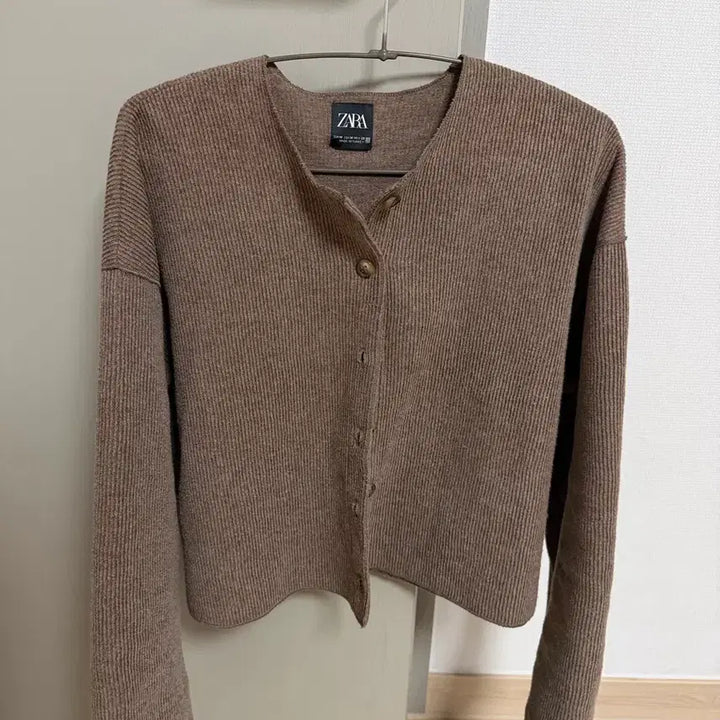 [BUNJANG] ZARA Brown Knit Cardigan M Size / 자라 브라운 니트 가디건 M사이즈입니다
