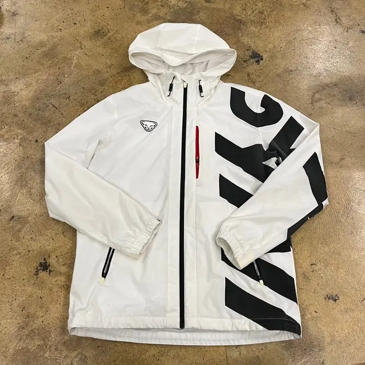 [BUNJANG] Authentic Dynafit White Windbreaker Hooded Jacket / [정품/L] 다이나핏 화이트 바람막이 후드 자켓