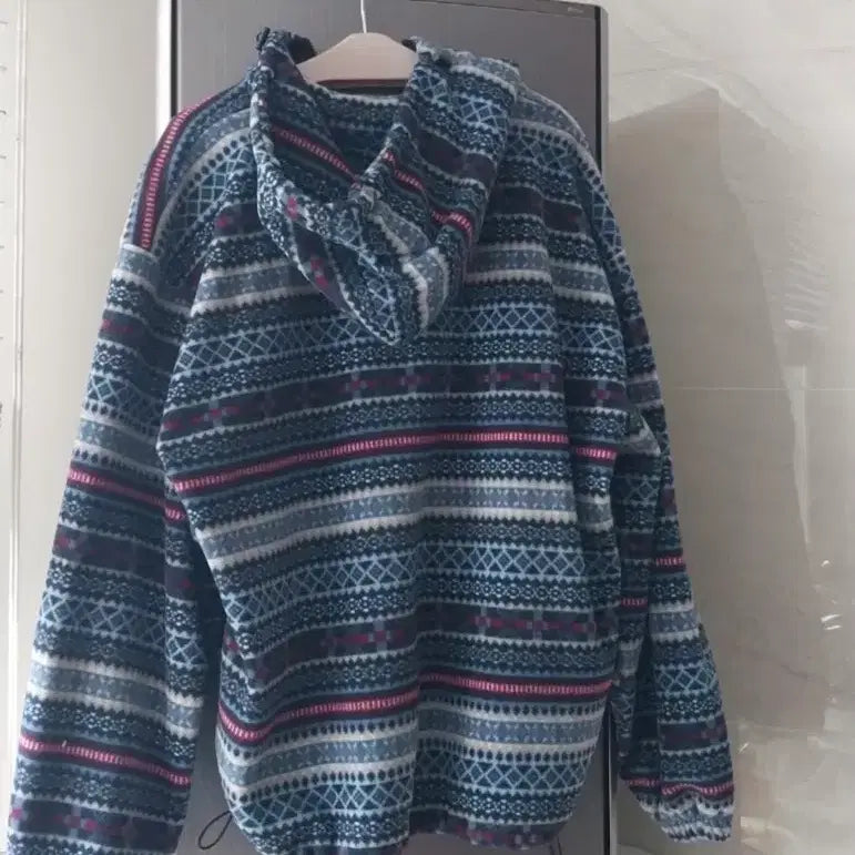 [BUNJANG] Unisex Nordic Pattern Fleece Zip-Up / 노르딕 패턴 후리스 집업 (남녀공용)