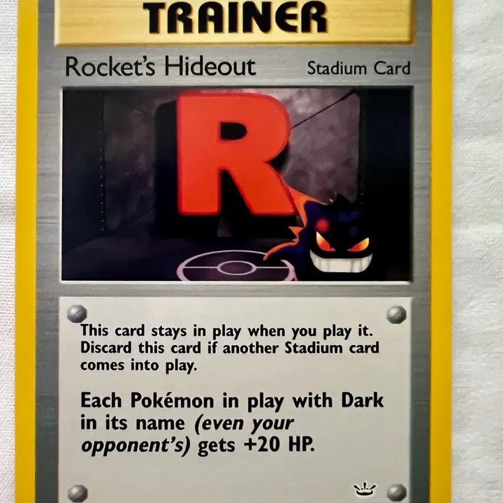 [BUNJANG] Pokemon Rocket's Hideout Card (Gastly Illustration) / 주인장강추!희귀 북미판) 포켓몬 초기 로켓단 아지트 카드(팬텀일러스트)