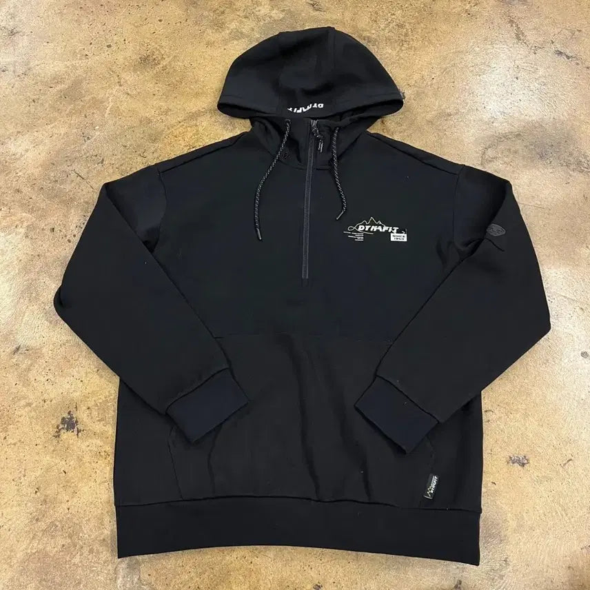 [BUNJANG] Dynafit Black Half-Zip Hoodie (XL) / [정품/XL] 다이나핏 블랙 하프집업 후드티