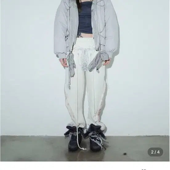 [BUNJANG] OHO'S Reversible Tide Padded Jacket - Grey / 오호스 리버시블 타이드 패디드 자켓 grey