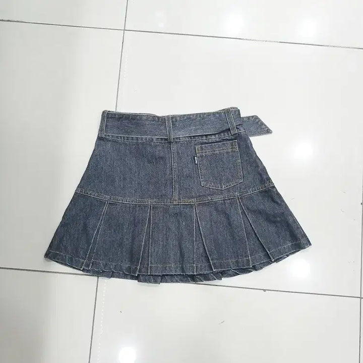 [BUNJANG] Fancyclub S Denim Skirt / Fancyclub S사이즈 데님 청치마 허리벨트 디자인 중고
