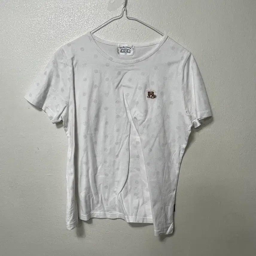 [BUNJANG] Vintage World Dot Bear Short Sleeve T-shirt / 빈티지구 일본빈티지 구구월드 반팔 티셔츠 곰돌이 도트