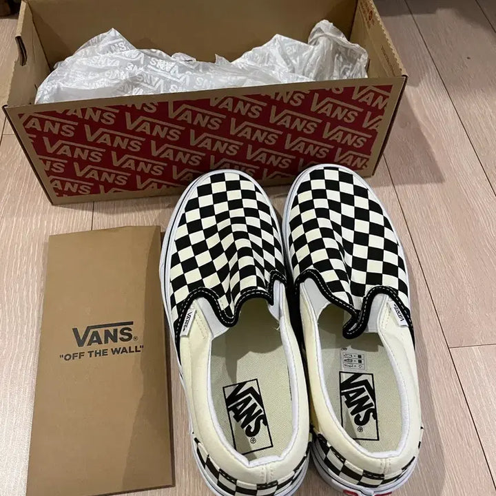 [BUNJANG] Vans Checkerboard Slip-on Sneakers / 반스 체커보드 슬립온 새상품 박스포함