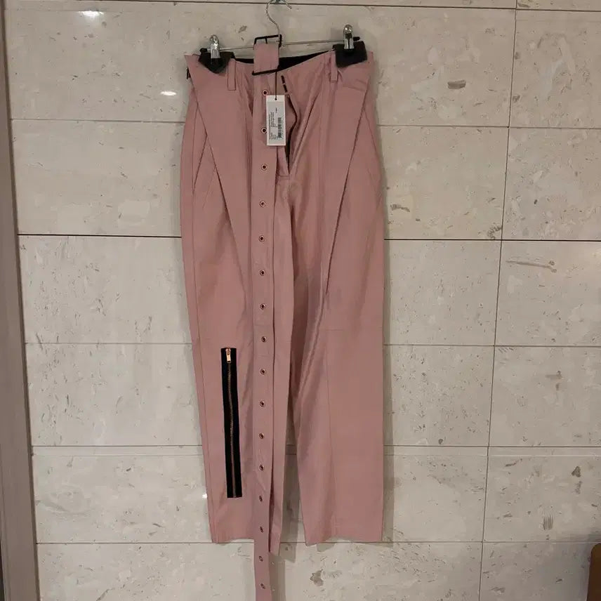 [BUNJANG] Proenza Schouler Leather Pants Pink / (정가 $2450) 프로엔자슐러 컬렉션 레더 팬츠 핑크 새상품 택o