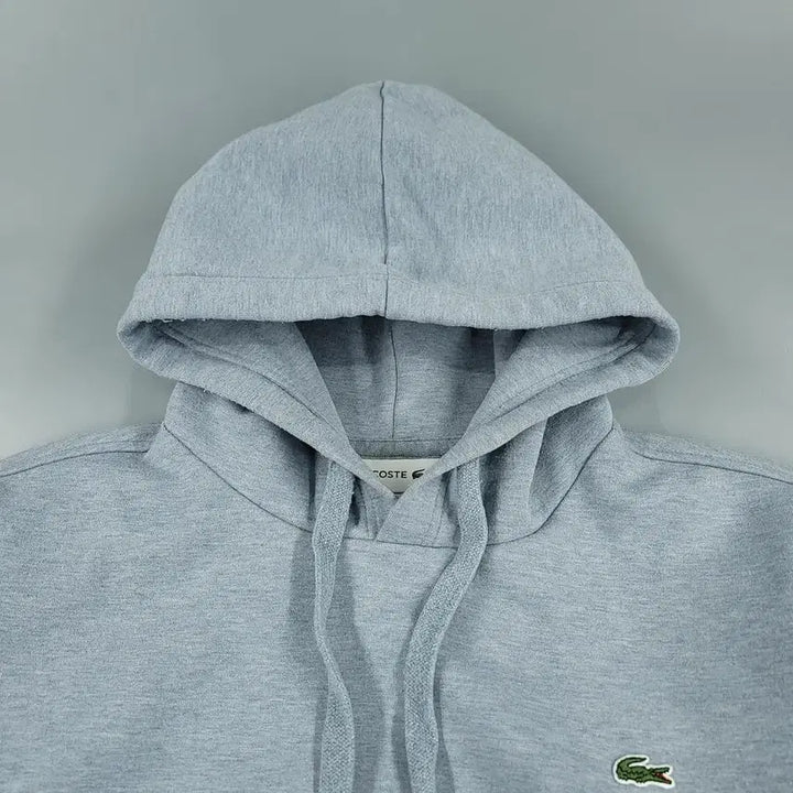 [BUNJANG] Lacoste Croc Patch Cotton Blend Hoodie (L) / 라코스테 스모키블루 크록패치 코튼블렌드 후드 티셔츠 L