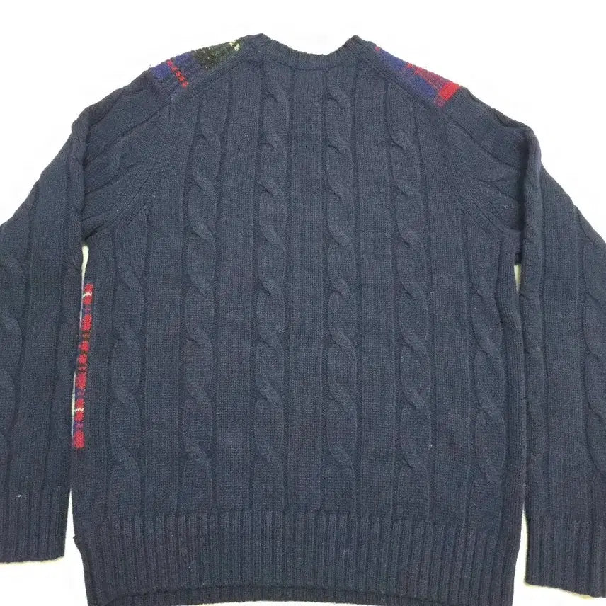 [BUNJANG] Brooks Brothers Tartan Check Cable Knit Wool Sweater / 새제품 브룩스 브라더스 타탄 체크 케이블 울 니트 스웨터